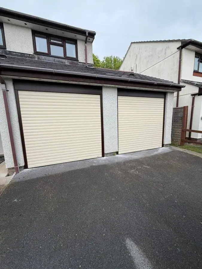 New cream roller doors