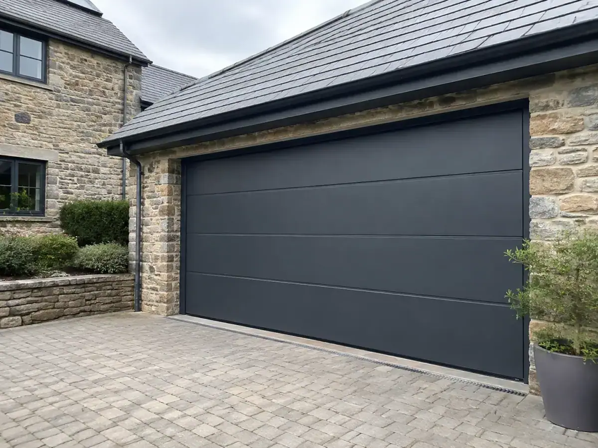 New sectional garage door