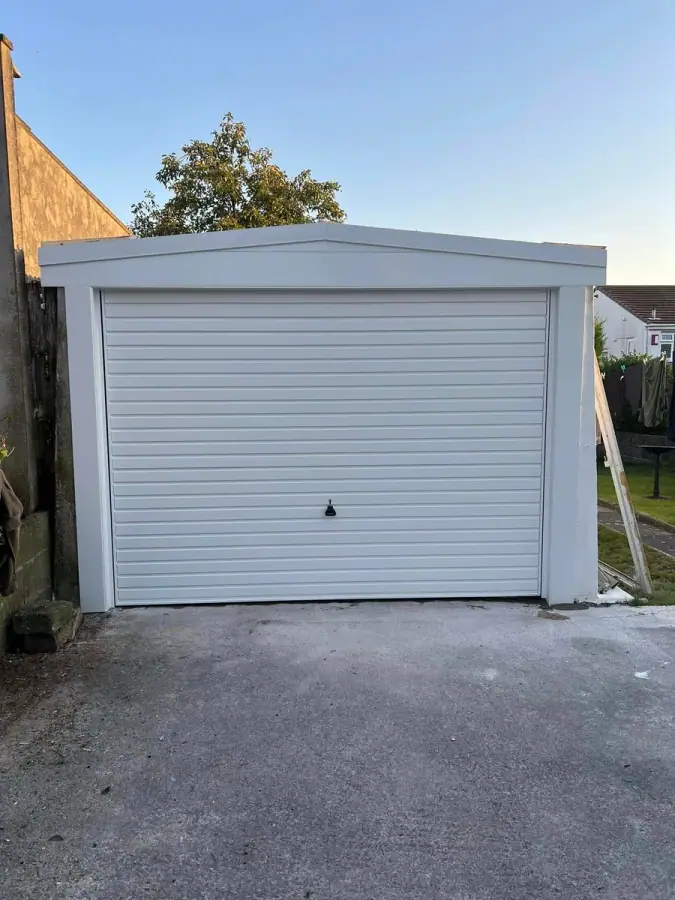 New white garage door